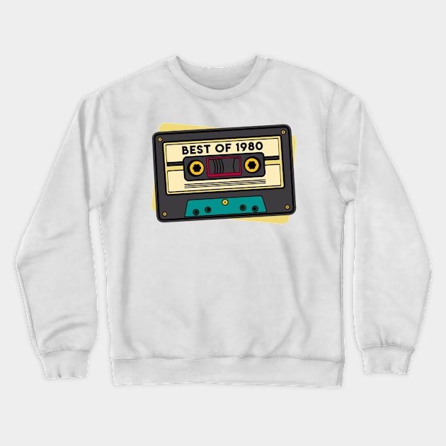 Cassette Best of 1980 Crewneck Sweatshirt by HBfunshirts